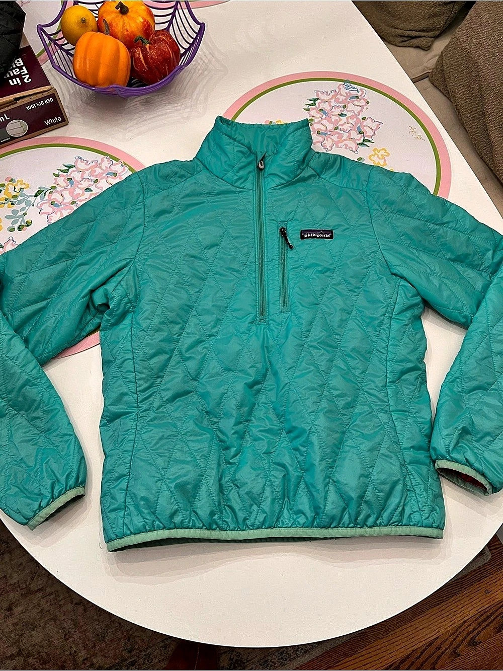 Patagonia Women's Organic Cotton Quilt Snap-T Pullover Quilted Packable Jacket